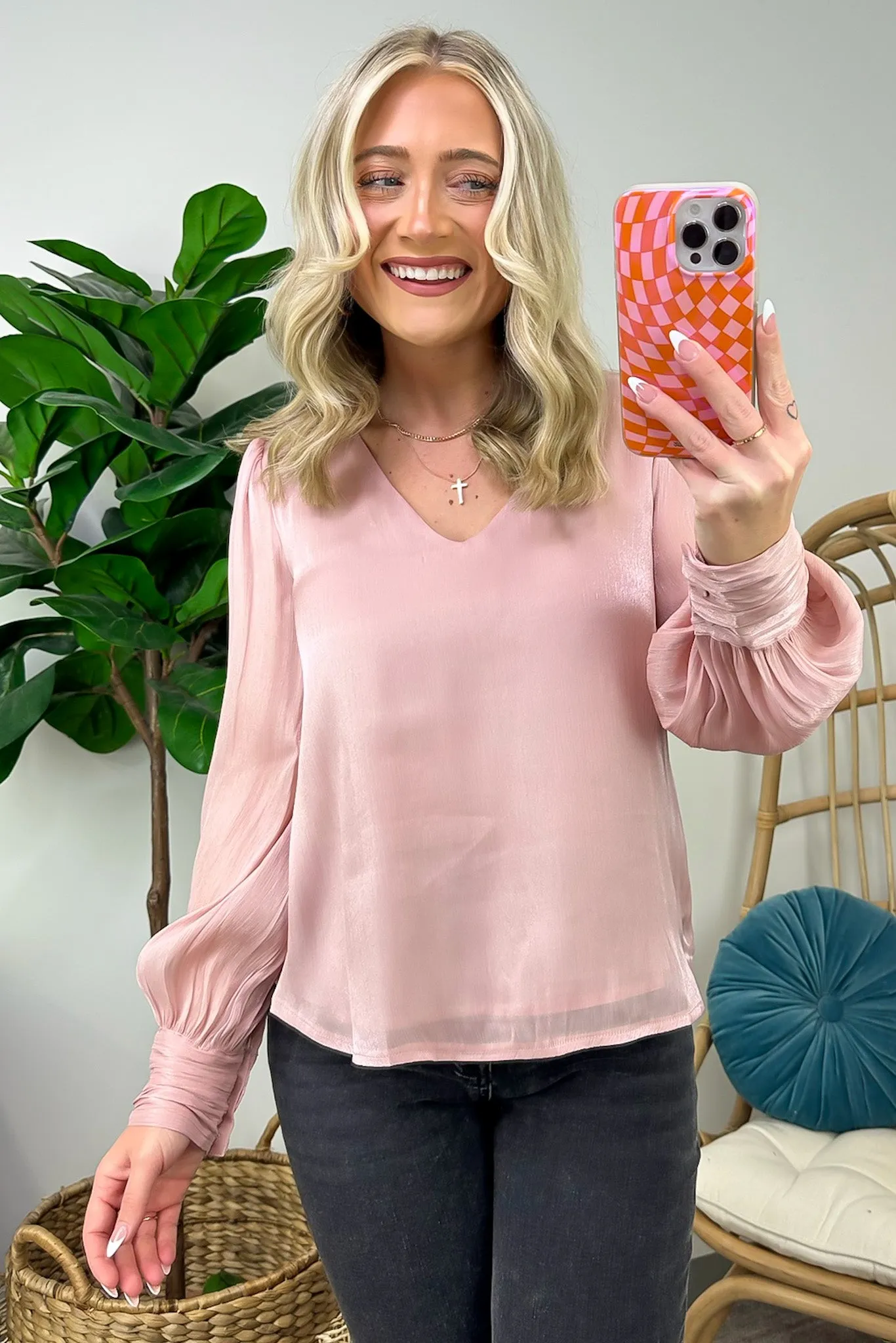 Perfectly Classy V-Neck Woven Top - FINAL SALE