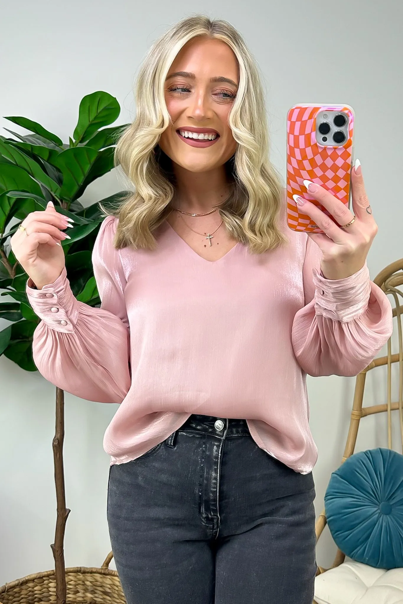 Perfectly Classy V-Neck Woven Top - FINAL SALE
