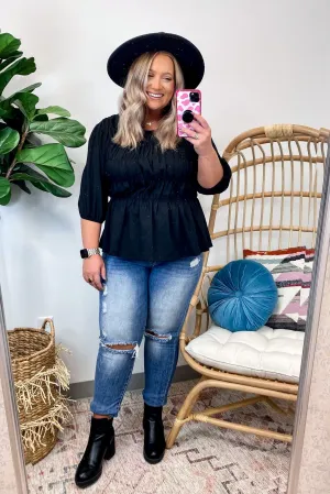 Remember it Well Woven Smocked Top - FINAL SALE