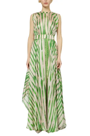 Rorschach Print Long Dress