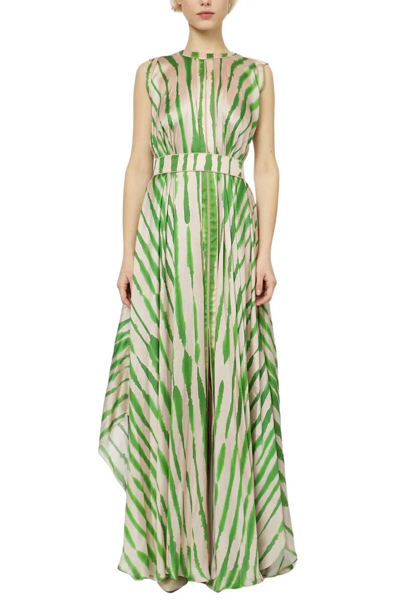 Rorschach Print Long Dress