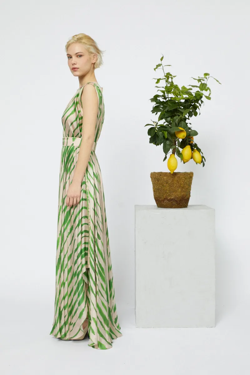 Rorschach Print Long Dress