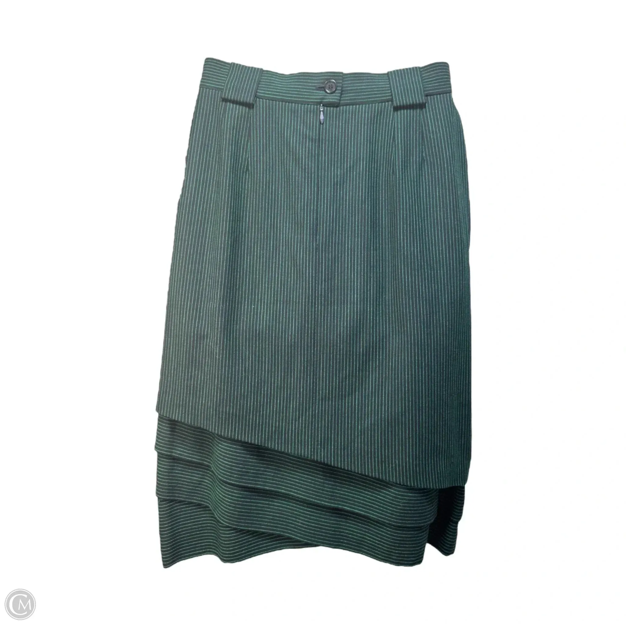 Skirt Designer By Escada In Striped Pattern, Size: L