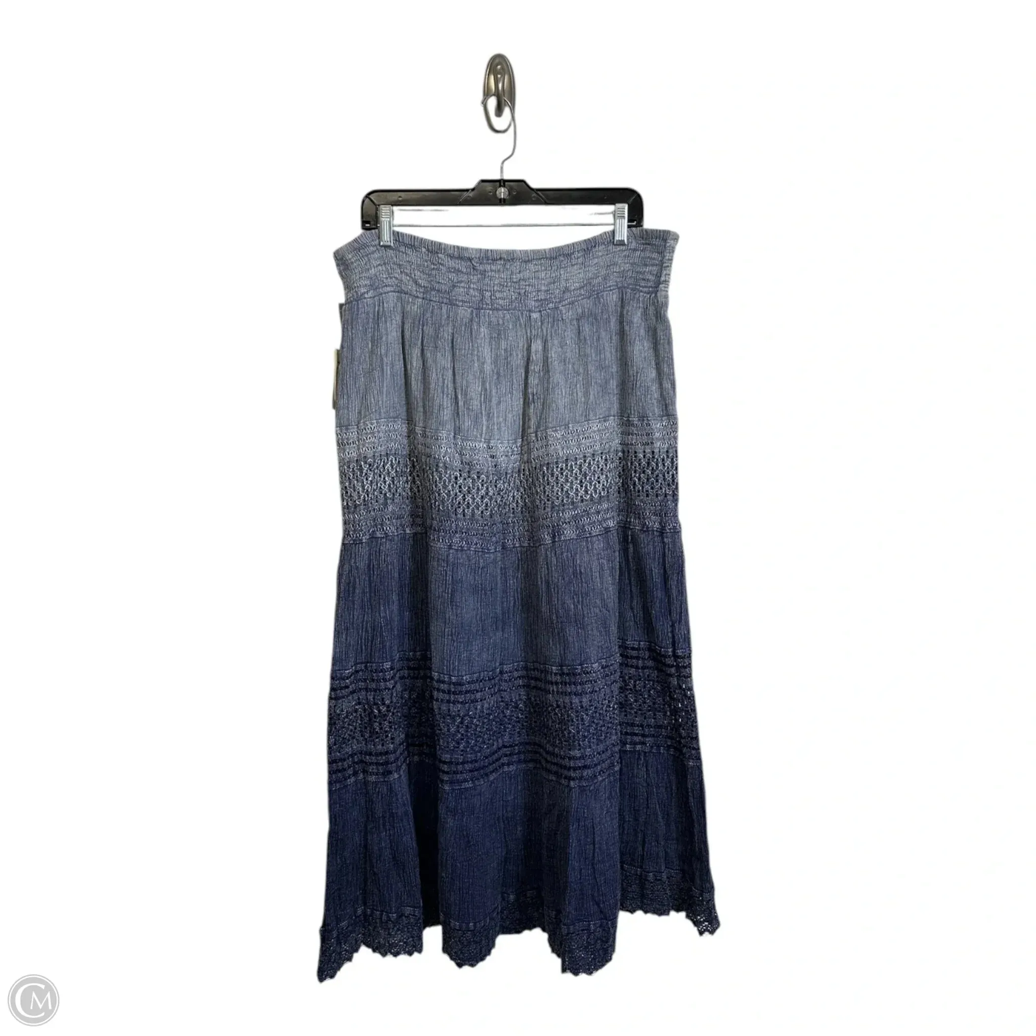 Skirt Maxi By Studio West In Blue, Size: Xl