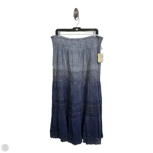 Skirt Maxi By Studio West In Blue, Size: Xl