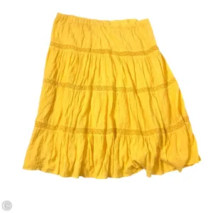 Skirt Maxi By Susan Graver In Yellow, Size: 3x