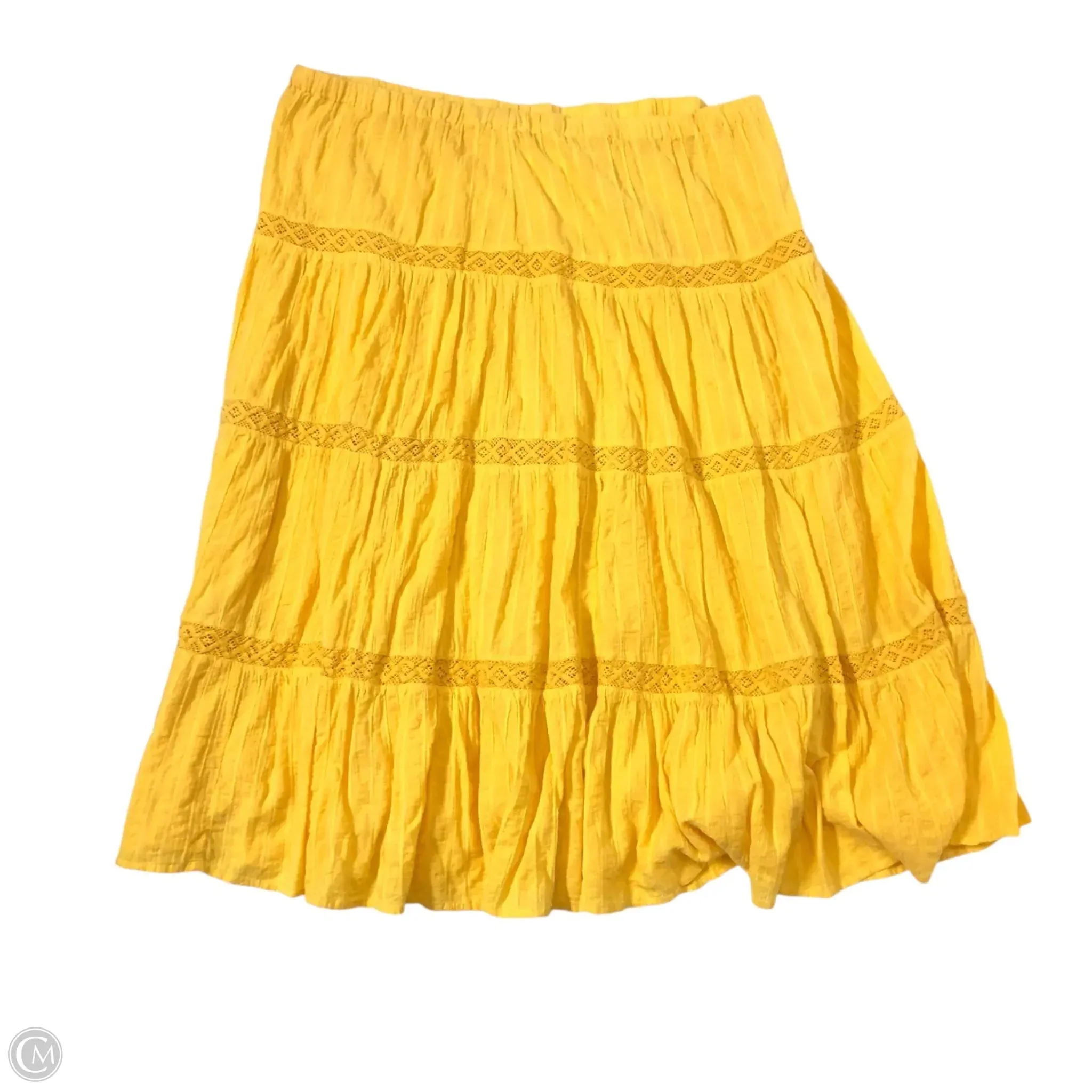 Skirt Maxi By Susan Graver In Yellow, Size: 3x