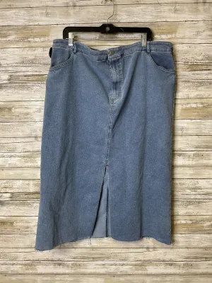 Skirt Midi By Cmc In Blue Denim, Size:3X