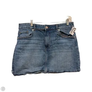 Skirt Midi By H&m In Blue Denim, Size: 14