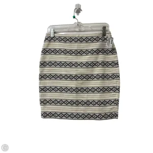 Skirt Mini & Short By Ann Taylor In Black & Cream, Size: 4p