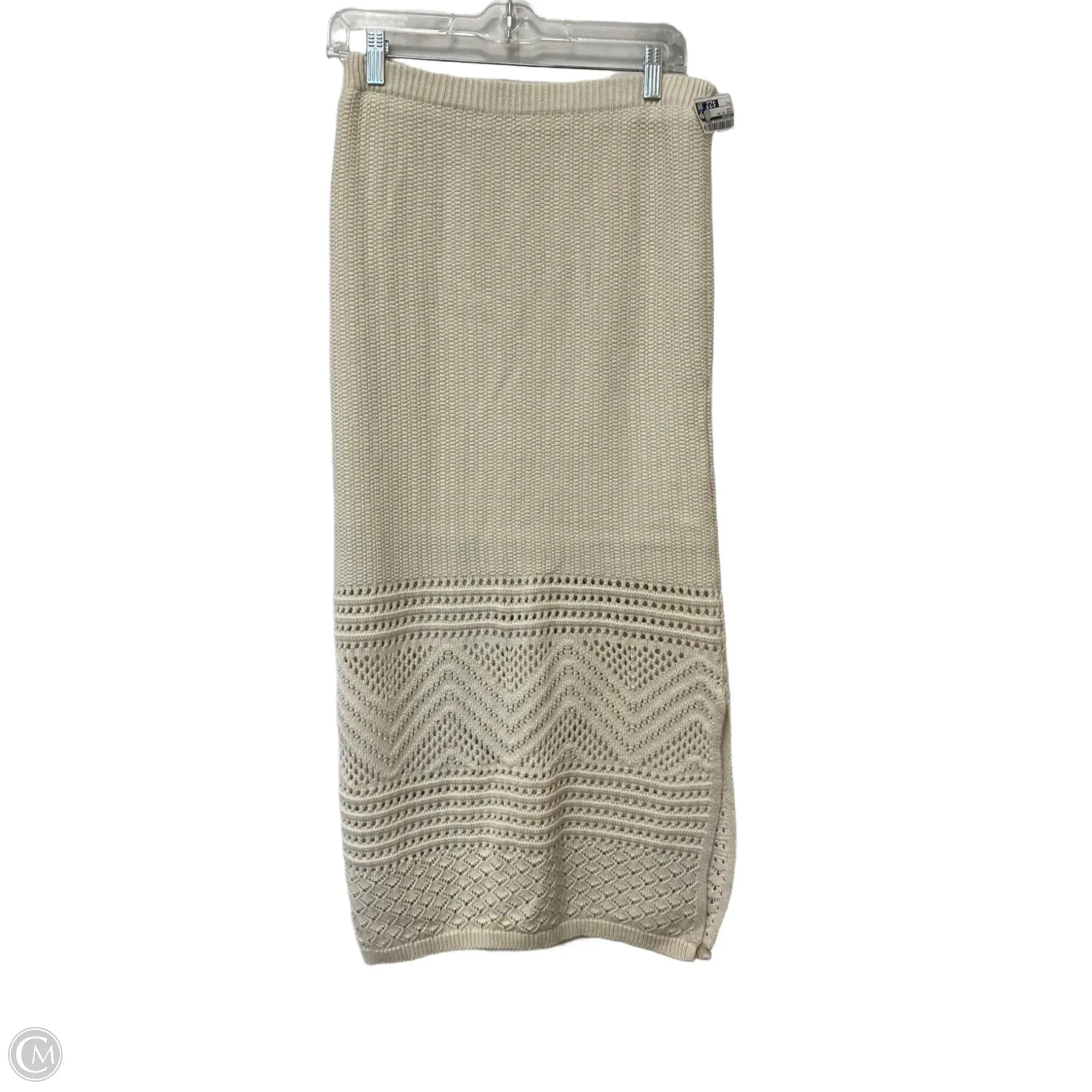 Skirt Set 2pc By Freshman In Cream, Size: L