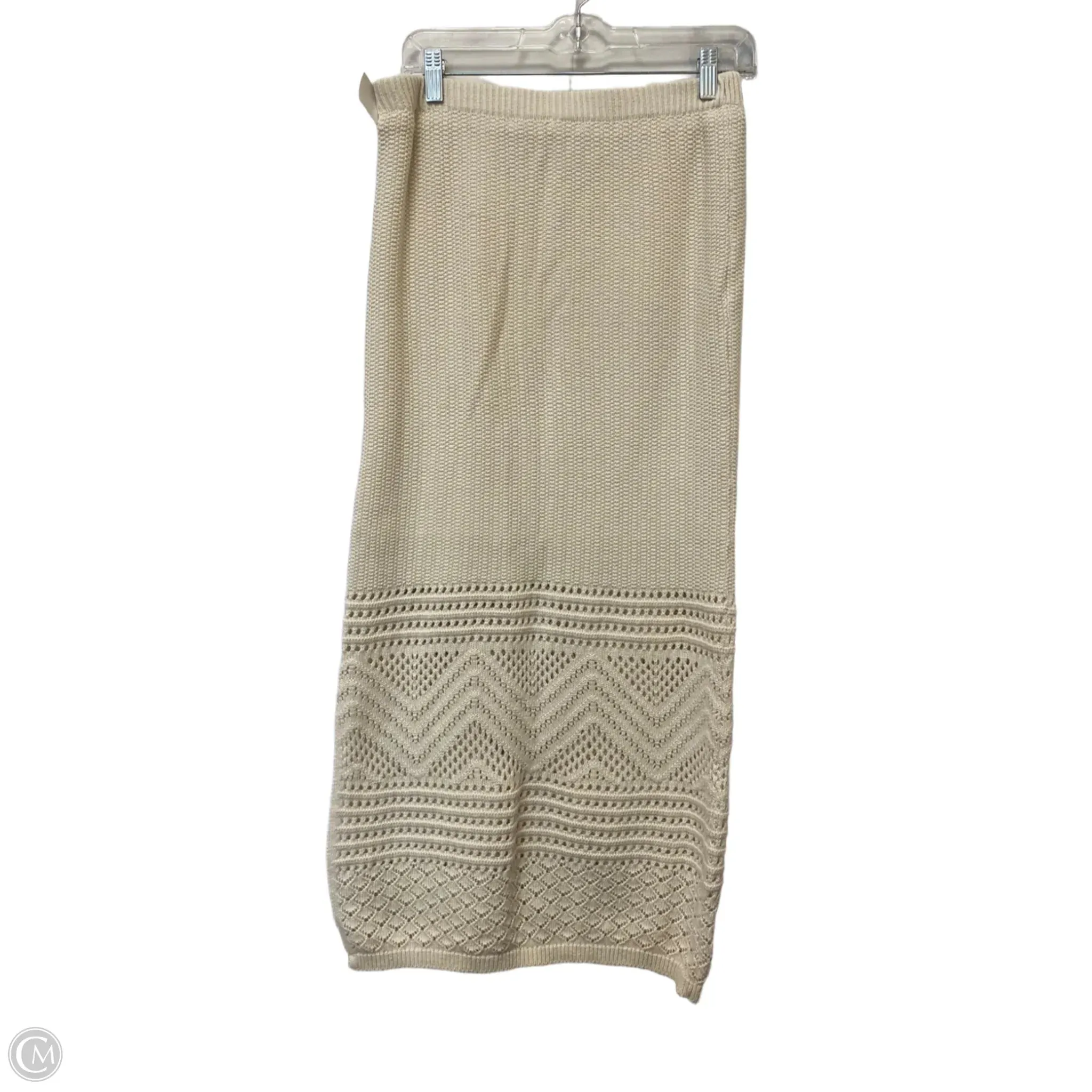 Skirt Set 2pc By Freshman In Cream, Size: L