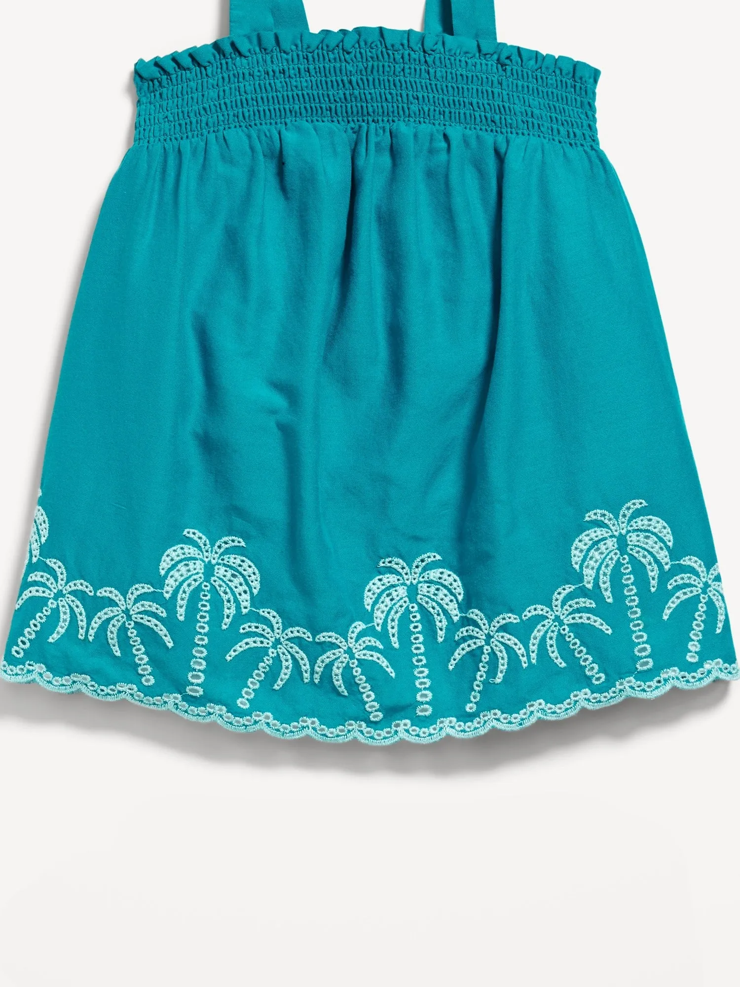 Sleeveless Smocked Embroidered Top and Bloomer Shorts Set for Baby