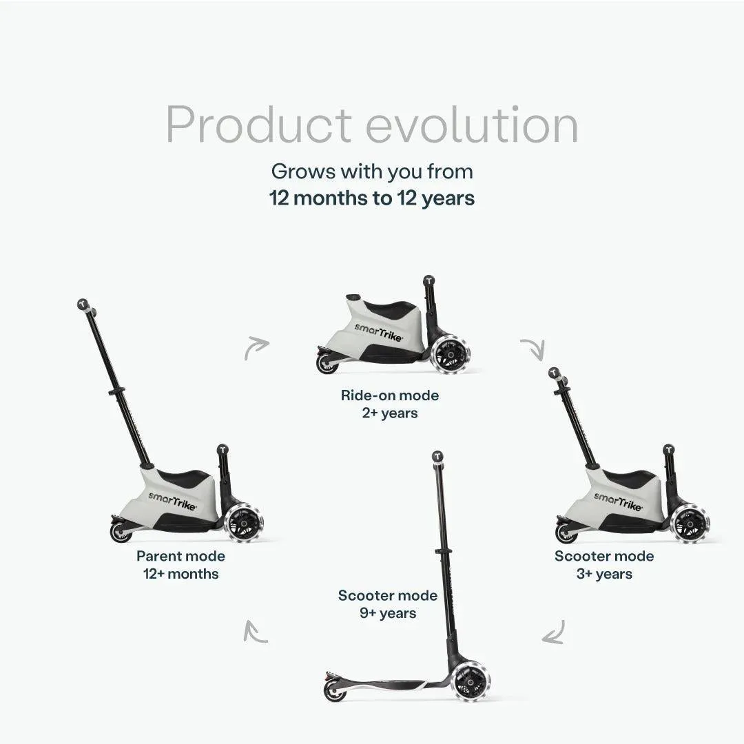 smarTrike Xtend Ride On Scooter Plus From 12 Months to 12 Years - Cool Grey