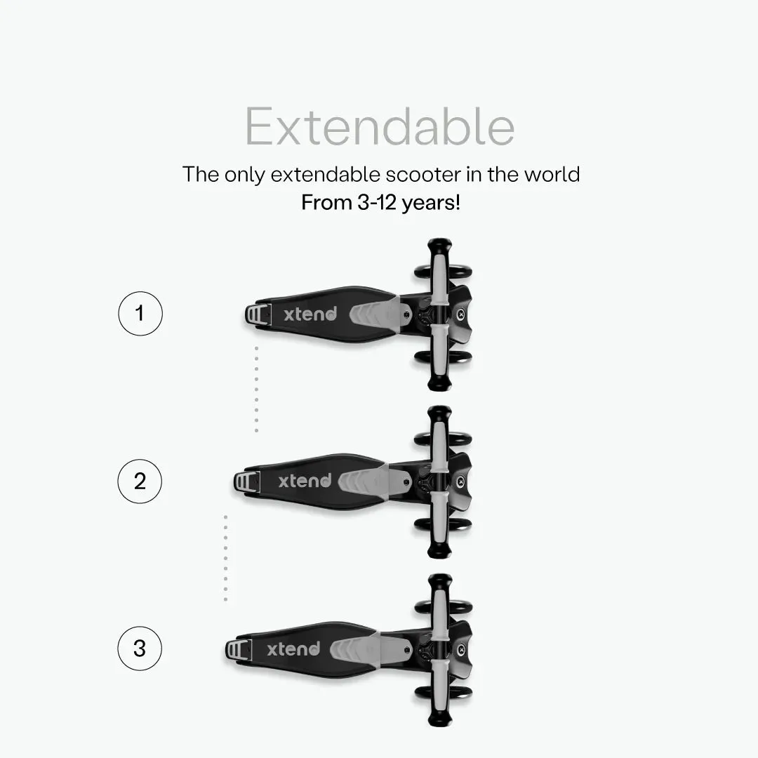 smarTrike Xtend Ride On Scooter Plus From 12 Months to 12 Years - Cool Grey