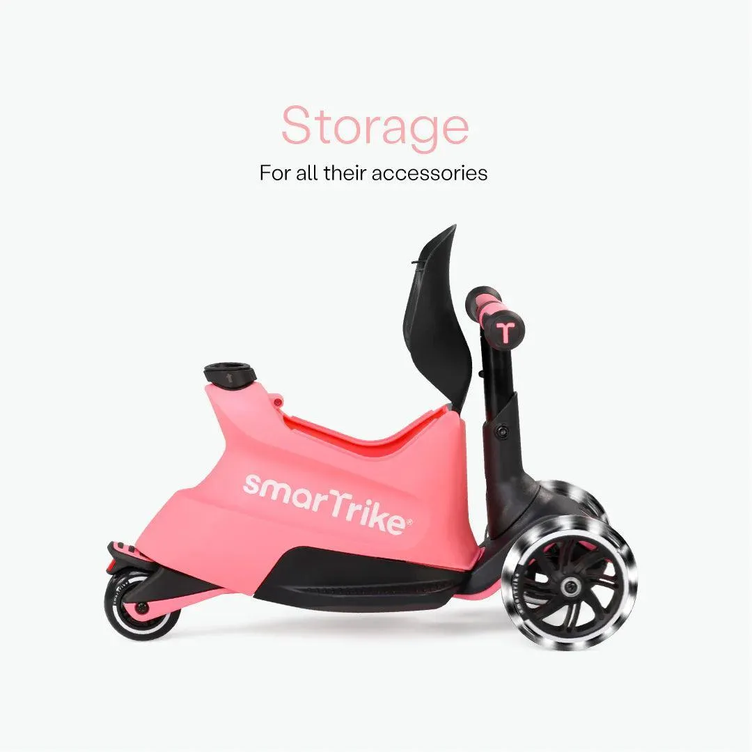smarTrike Xtend Ride On Scooter Plus From 12 Months to 12 Years - Salmon Pink