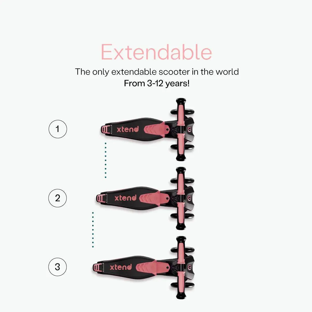 smarTrike Xtend Ride On Scooter Plus From 12 Months to 12 Years - Salmon Pink