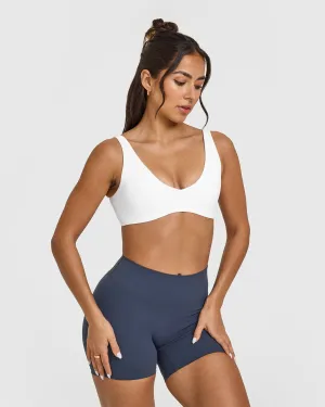 SoftMotion Scoop Back Bralette | White