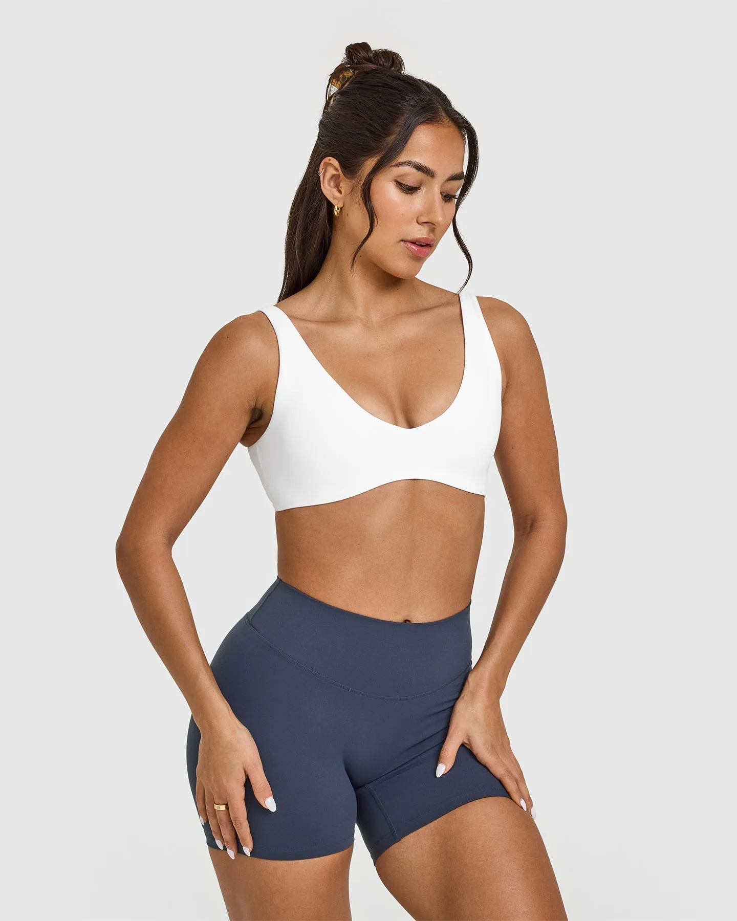SoftMotion Scoop Back Bralette | White