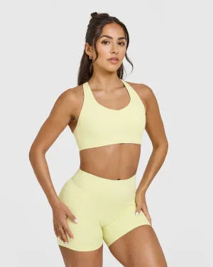 SoftMotion Sports Bra | Pastel Yellow