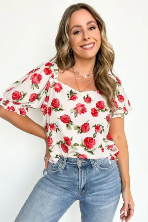Sweetly Blooming Floral Puff Sleeve Top - FINAL SALE