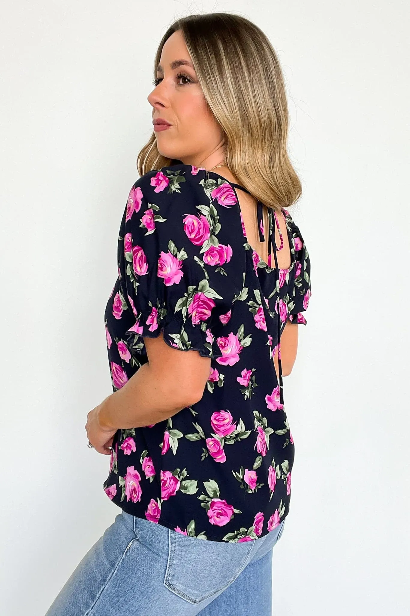 Sweetly Blooming Floral Puff Sleeve Top - FINAL SALE