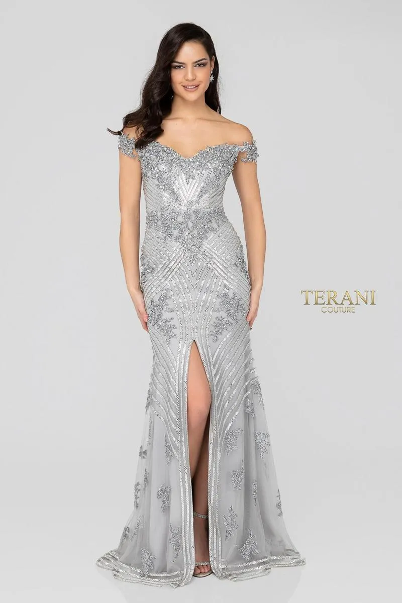 Terani Beaded Evening Gown 1912GL9572