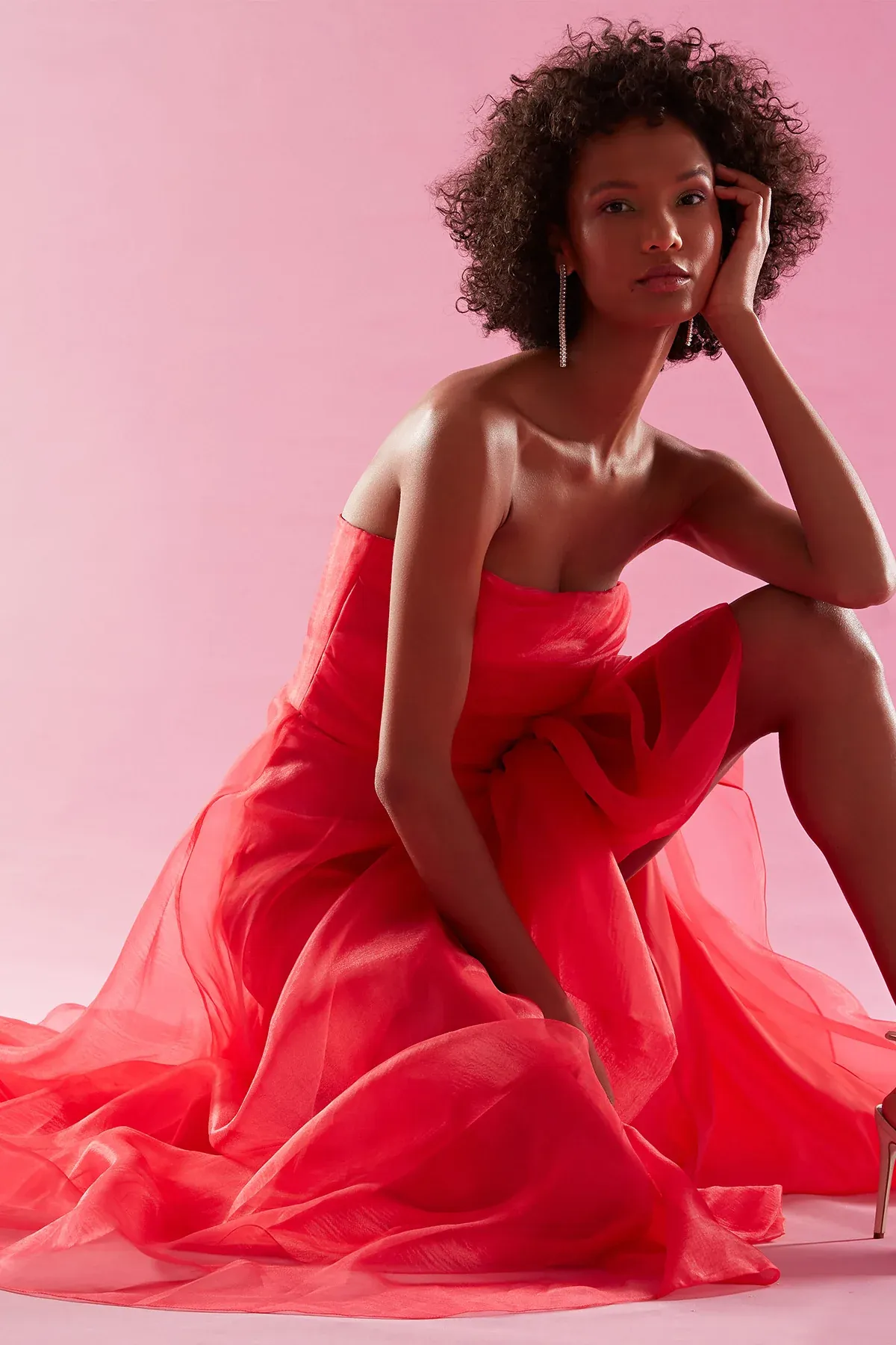 Theia Strapless Draped "Teresa" Evening Gown 8817572