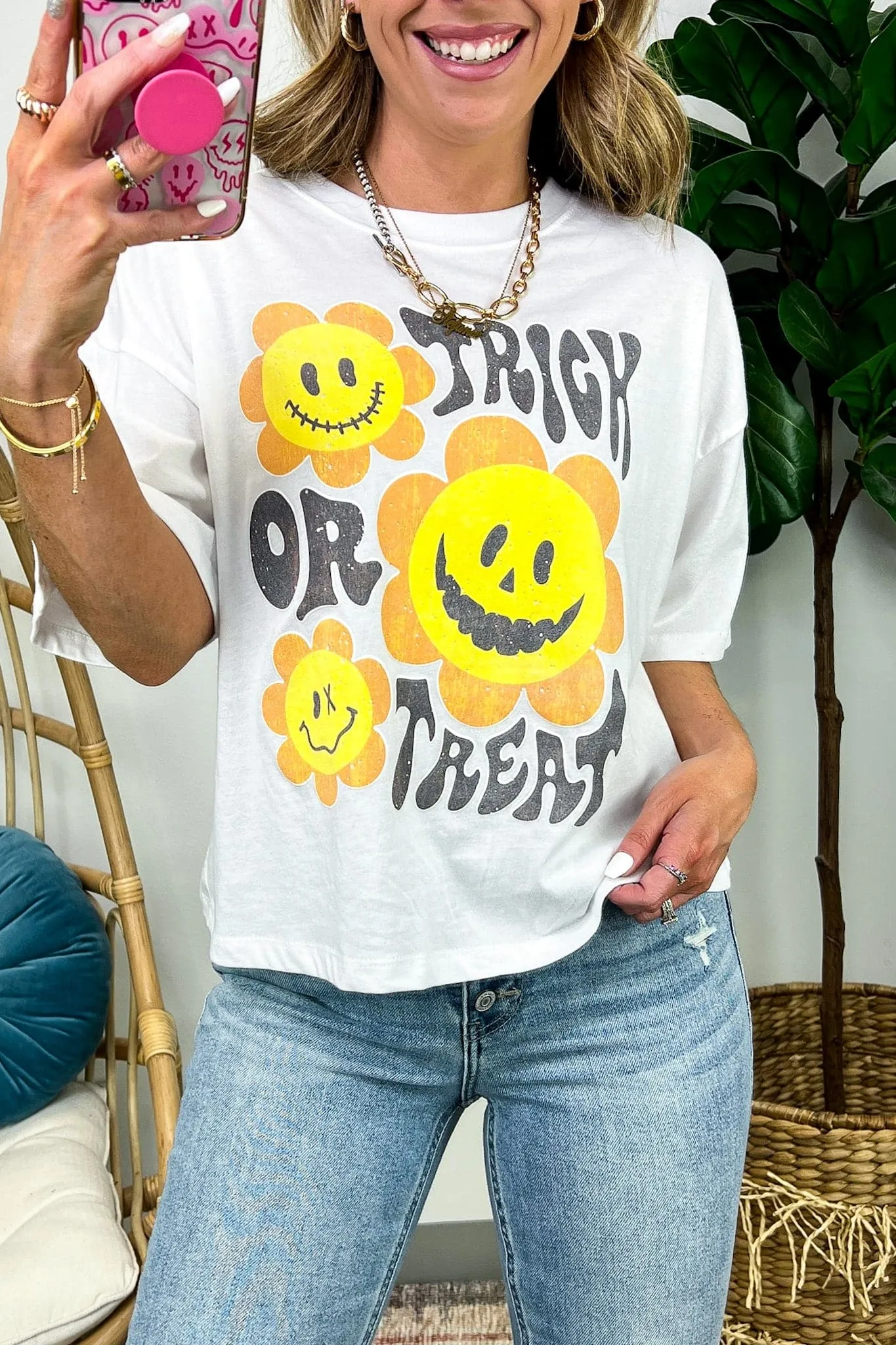Trick or Treat Relaxed Graphic Tee - FINAL SALE