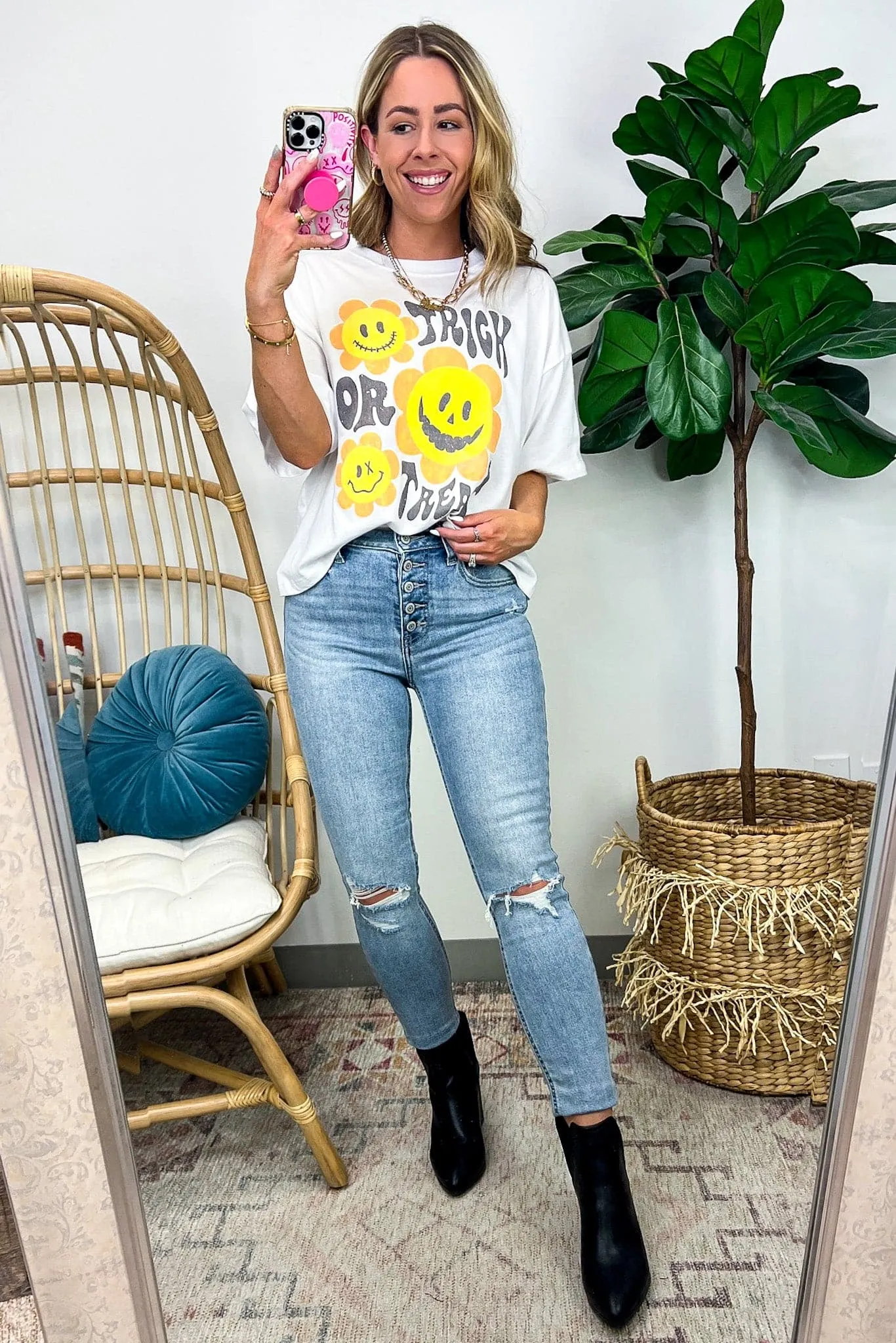 Trick or Treat Relaxed Graphic Tee - FINAL SALE