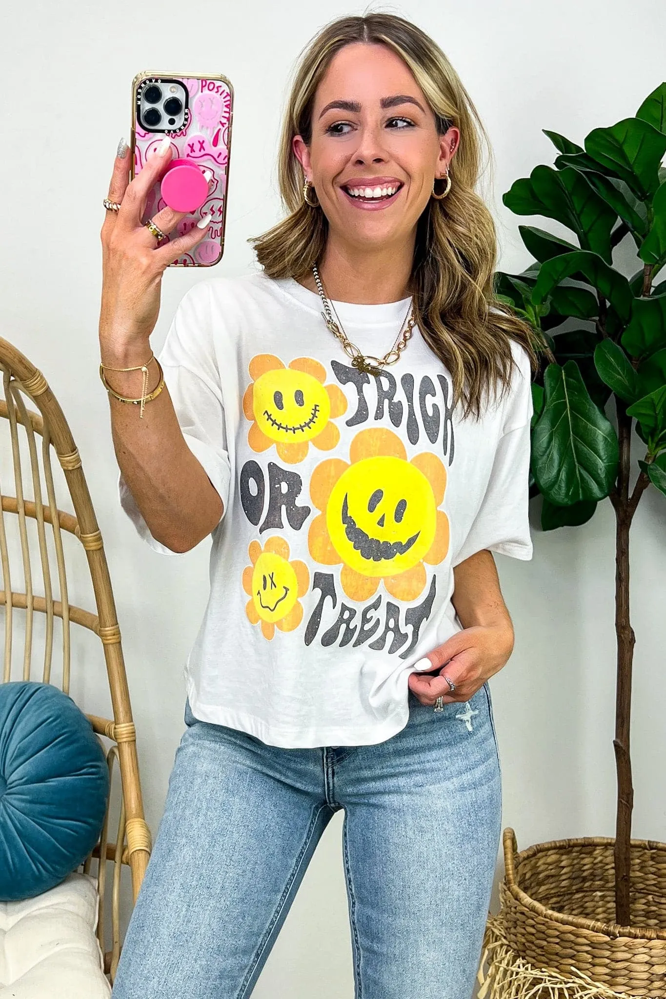 Trick or Treat Relaxed Graphic Tee - FINAL SALE