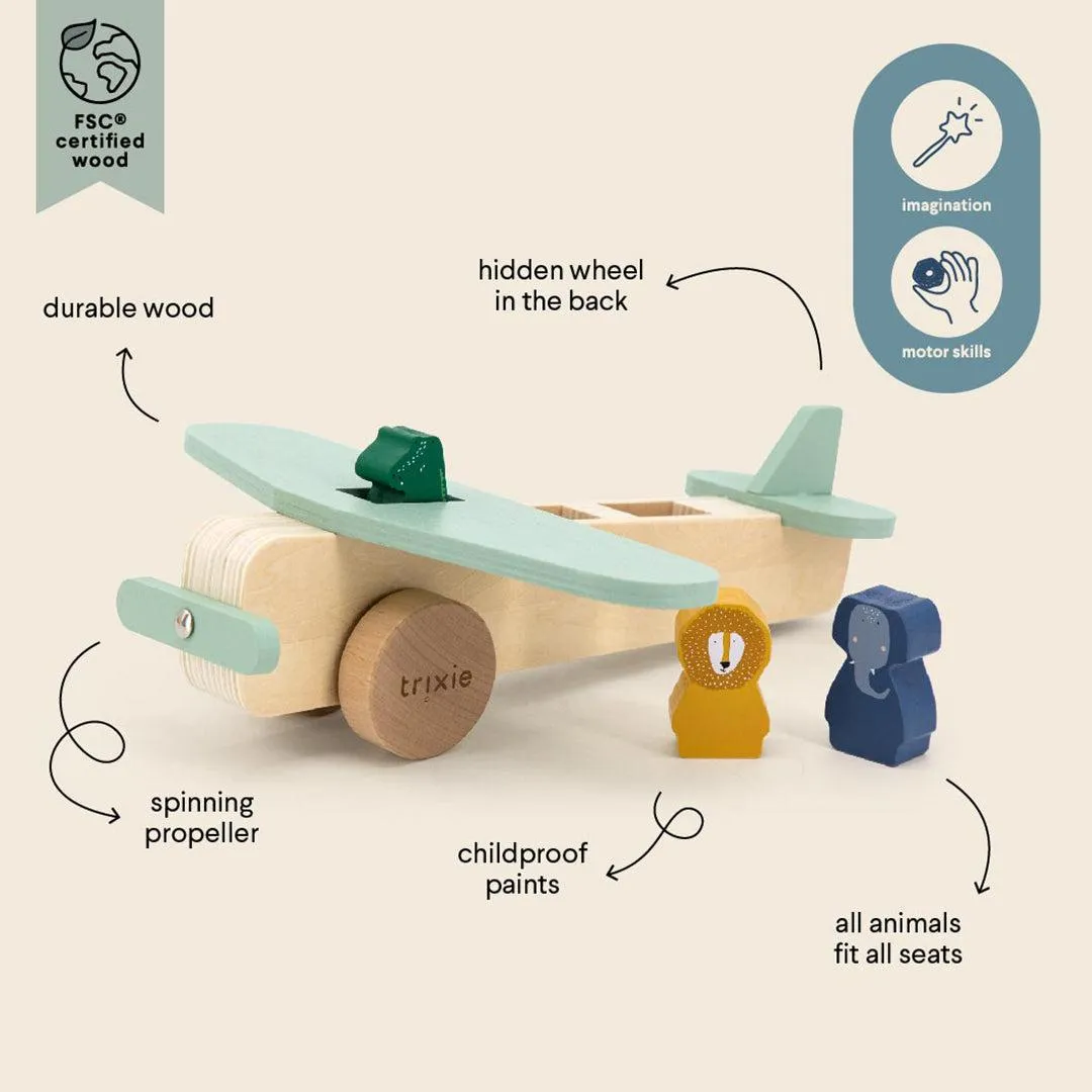 Trixie Wooden Animal Airplane