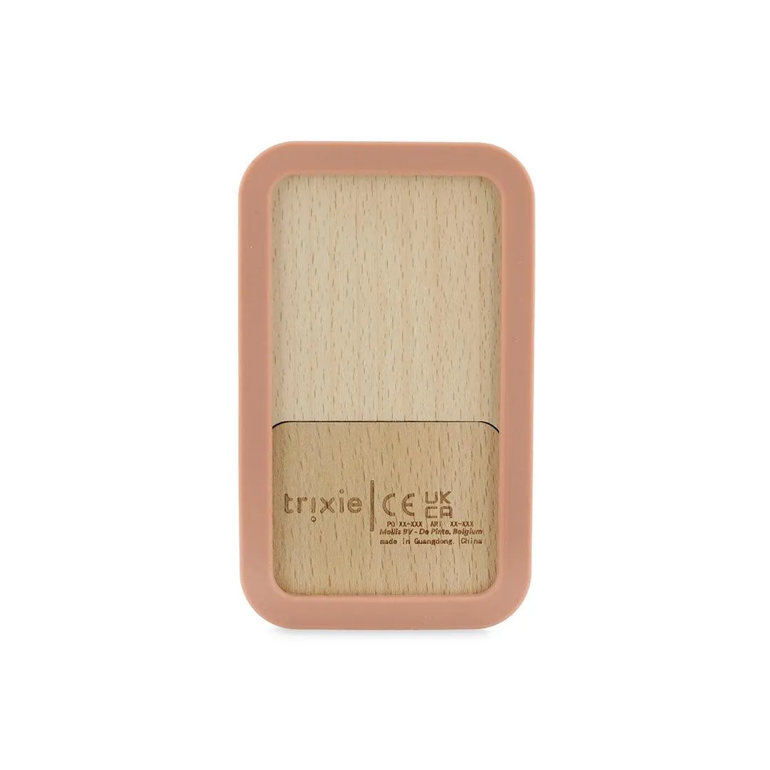 Trixie Wooden Silicone Baby Phone - Mrs Cat