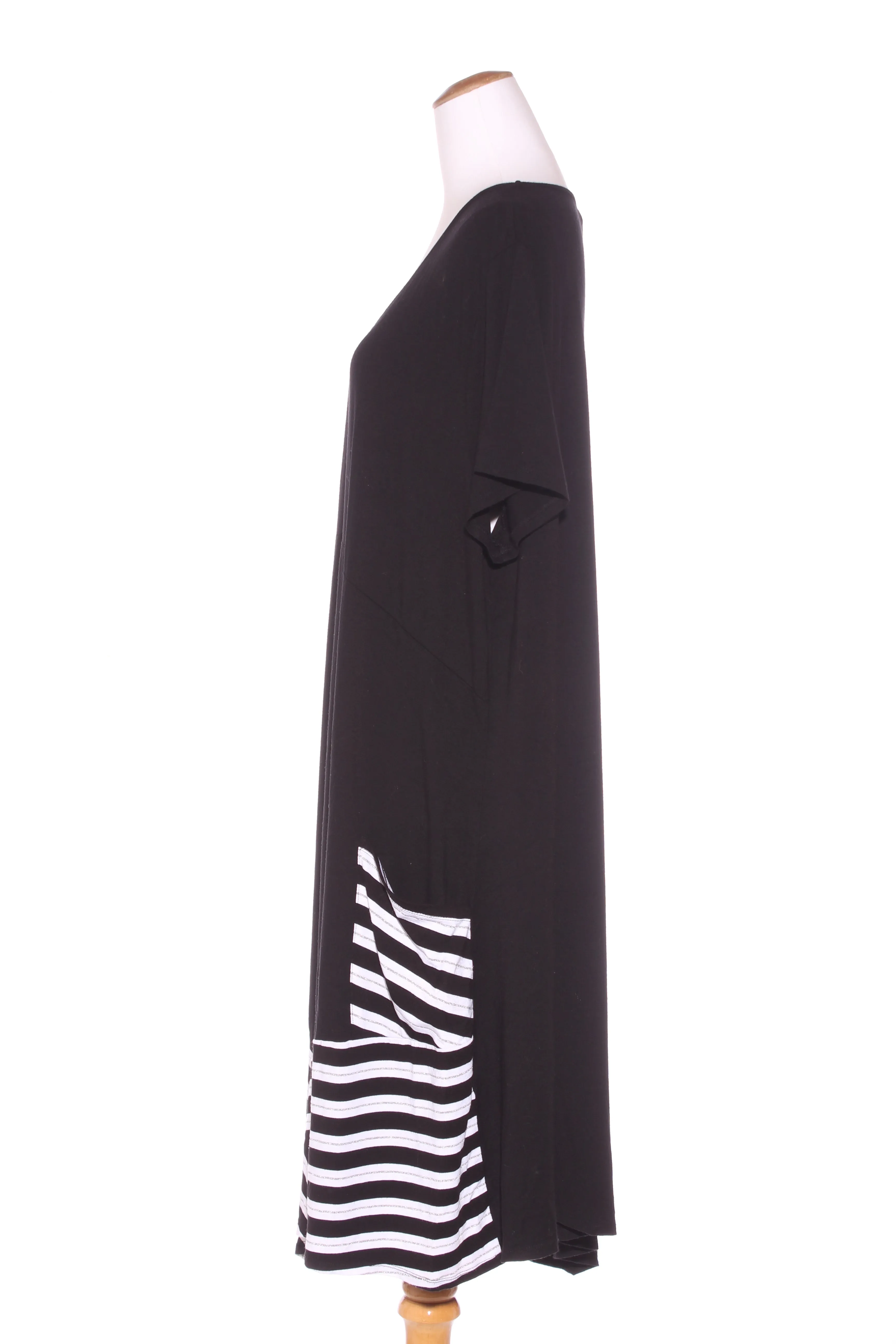 TS - Stripe trim drape dress! 20