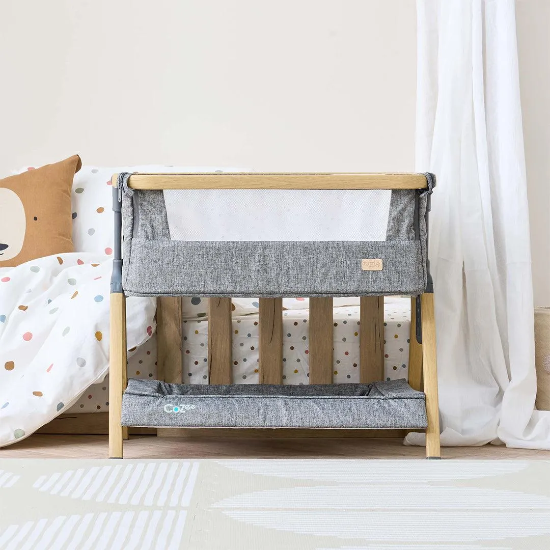 Tutti Bambini Cozee Mini Me Play Crib - Oak/Charcoal
