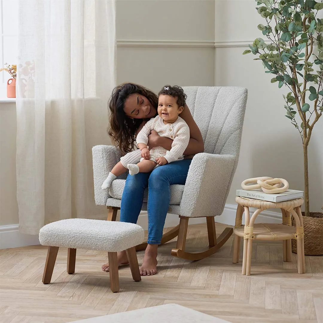 Tutti Bambini Jonah Luxe Feeding Chair & Foot Stool - Mushroom