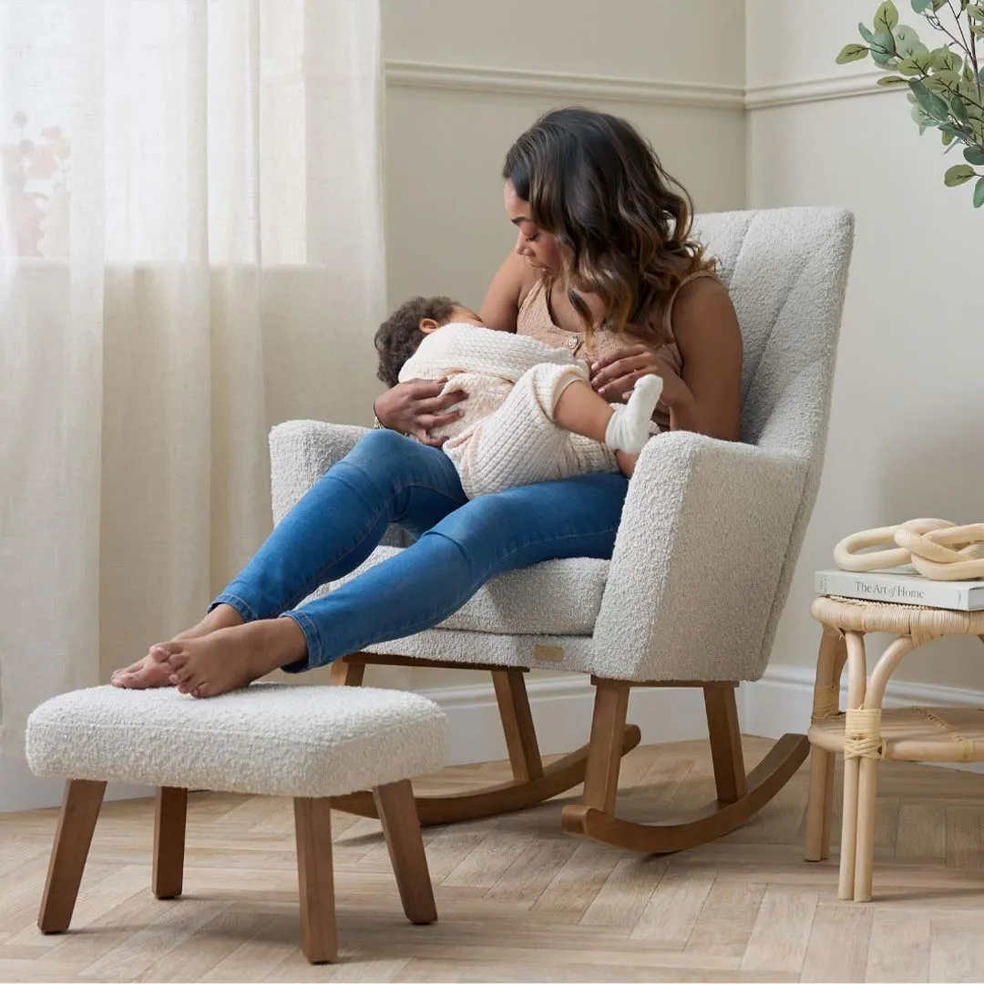 Tutti Bambini Jonah Luxe Feeding Chair & Foot Stool - Mushroom