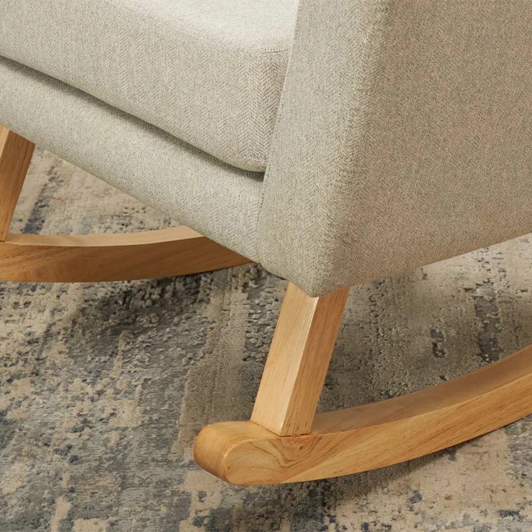 Tutti Bambini Jonah Rocking Chair   Foot Stool - Pebble