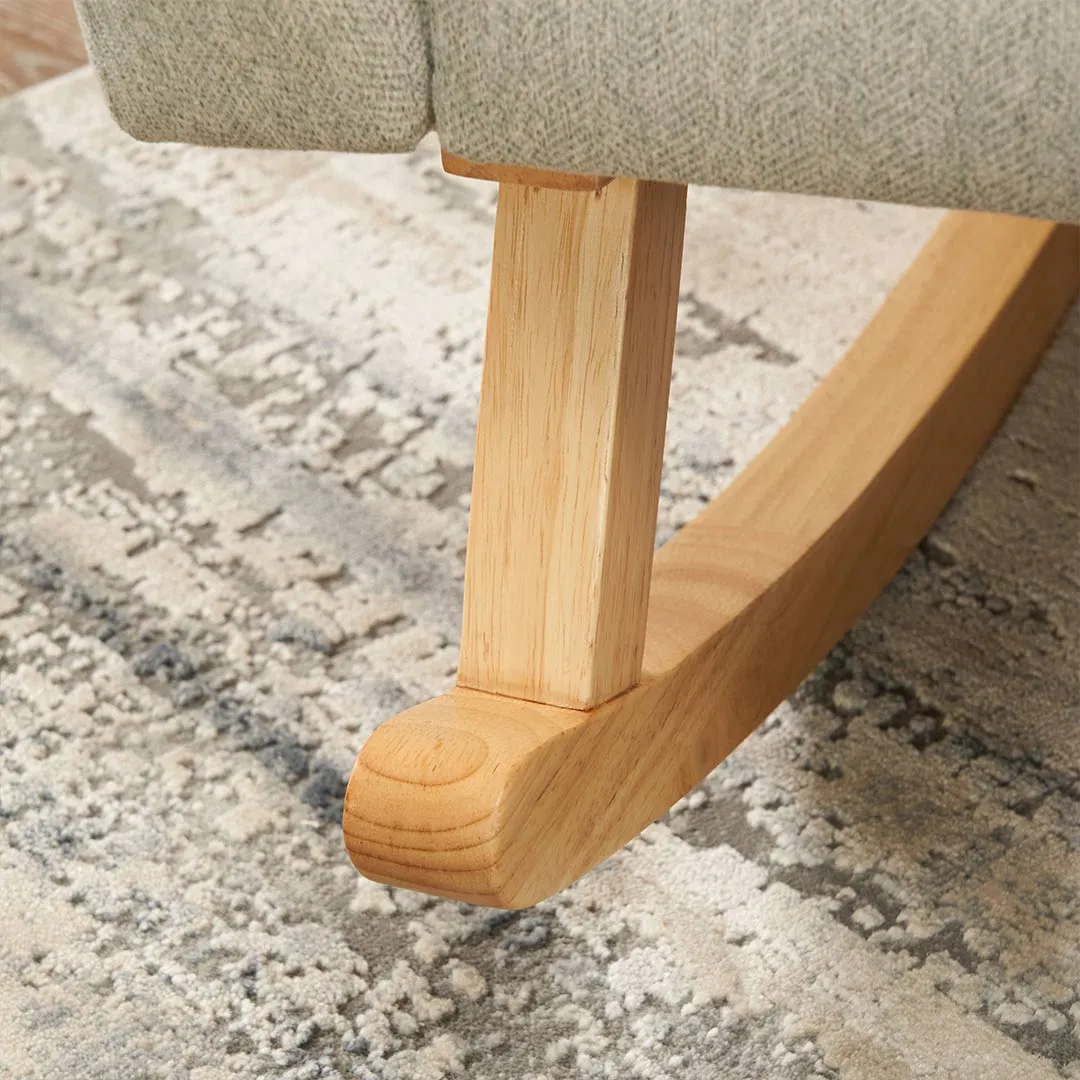 Tutti Bambini Jonah Rocking Chair   Foot Stool - Pebble