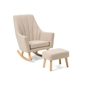 Tutti Bambini Jonah Rocking Chair   Foot Stool - Stone