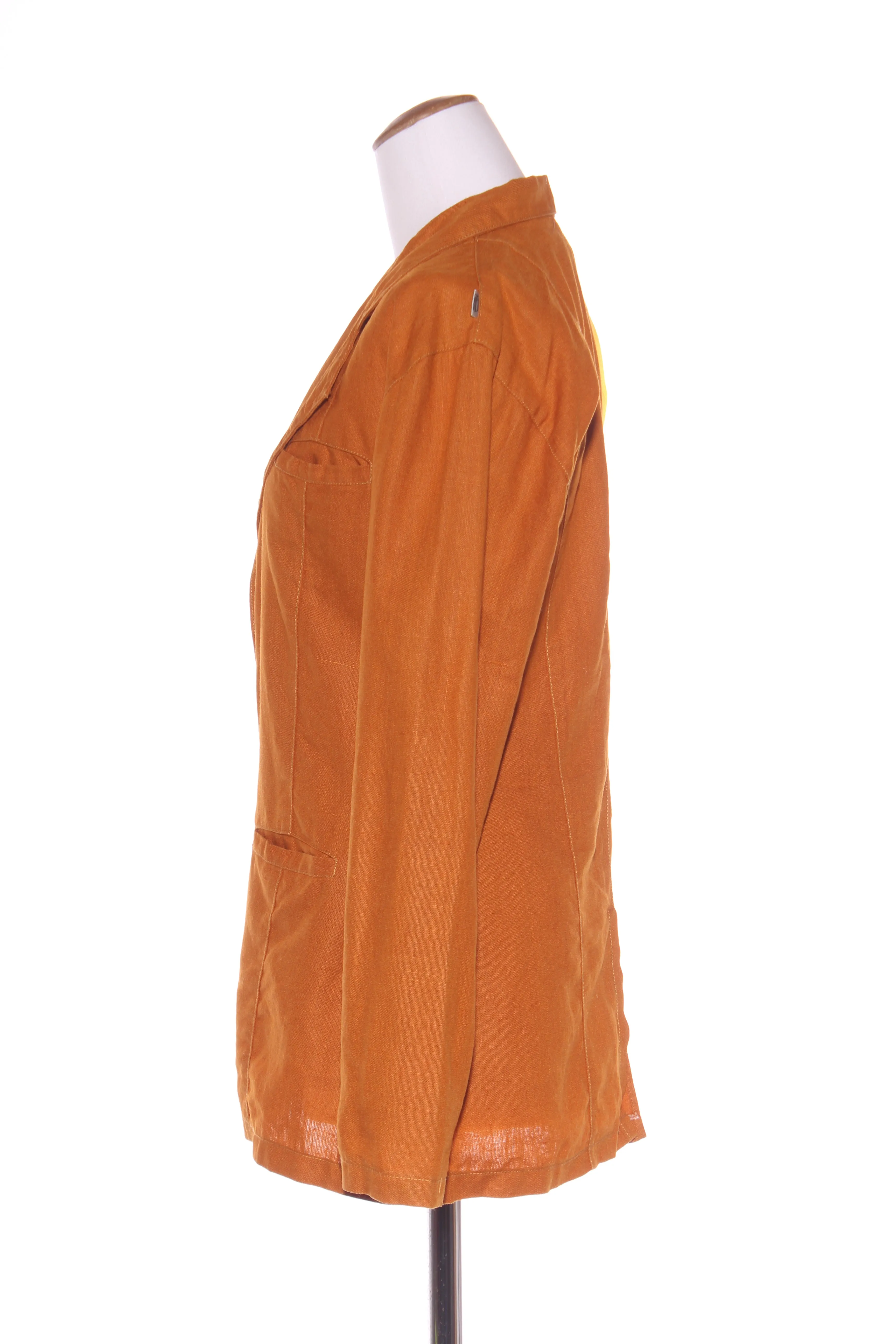 VINTAGE rust linen blazer! 8-12