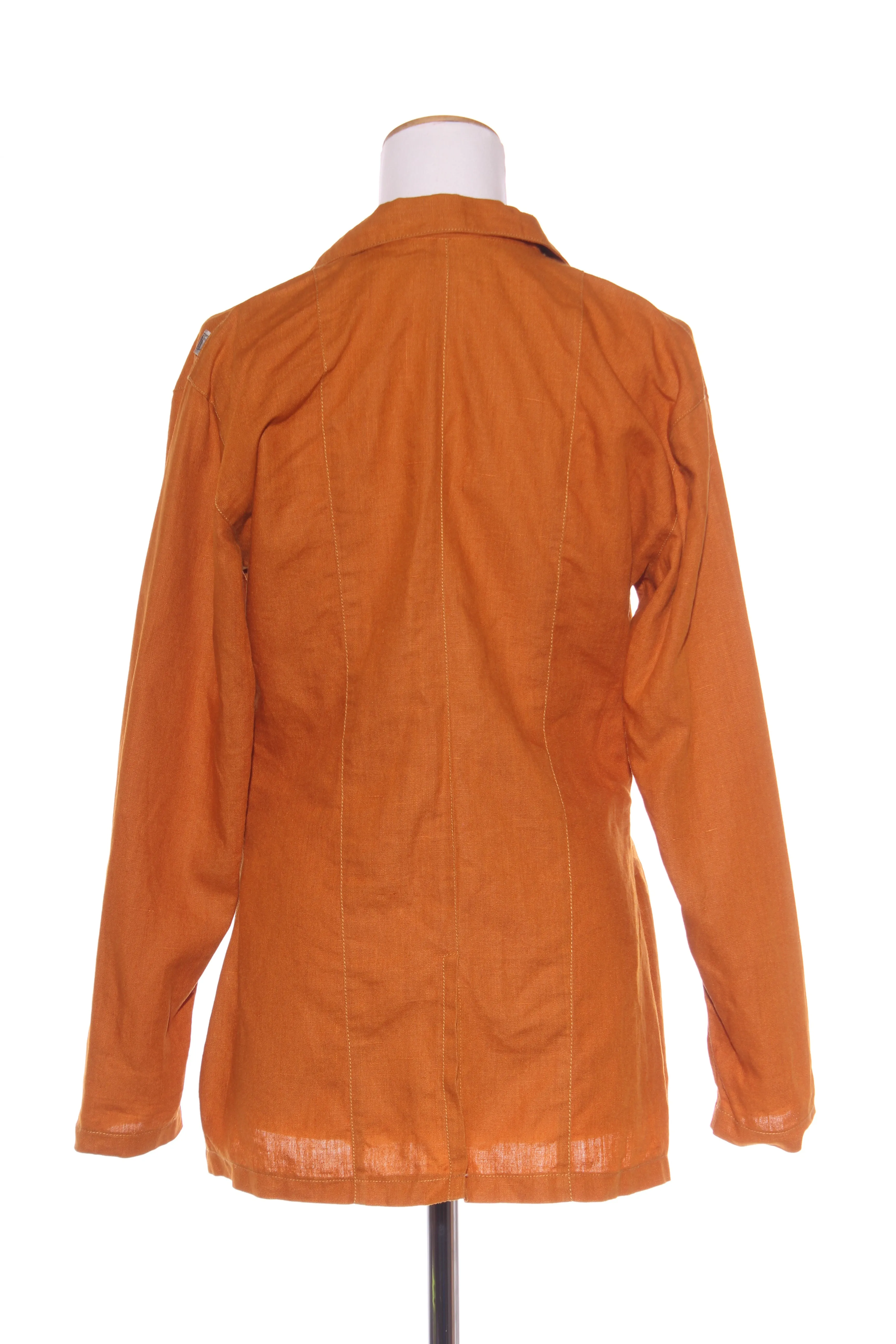 VINTAGE rust linen blazer! 8-12