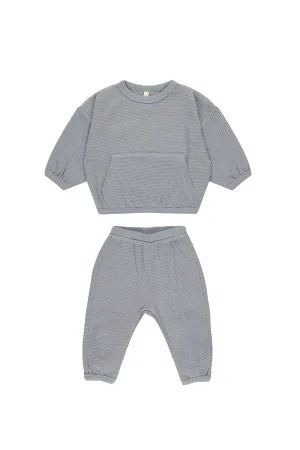 Waffle Slouch Set (Blue)