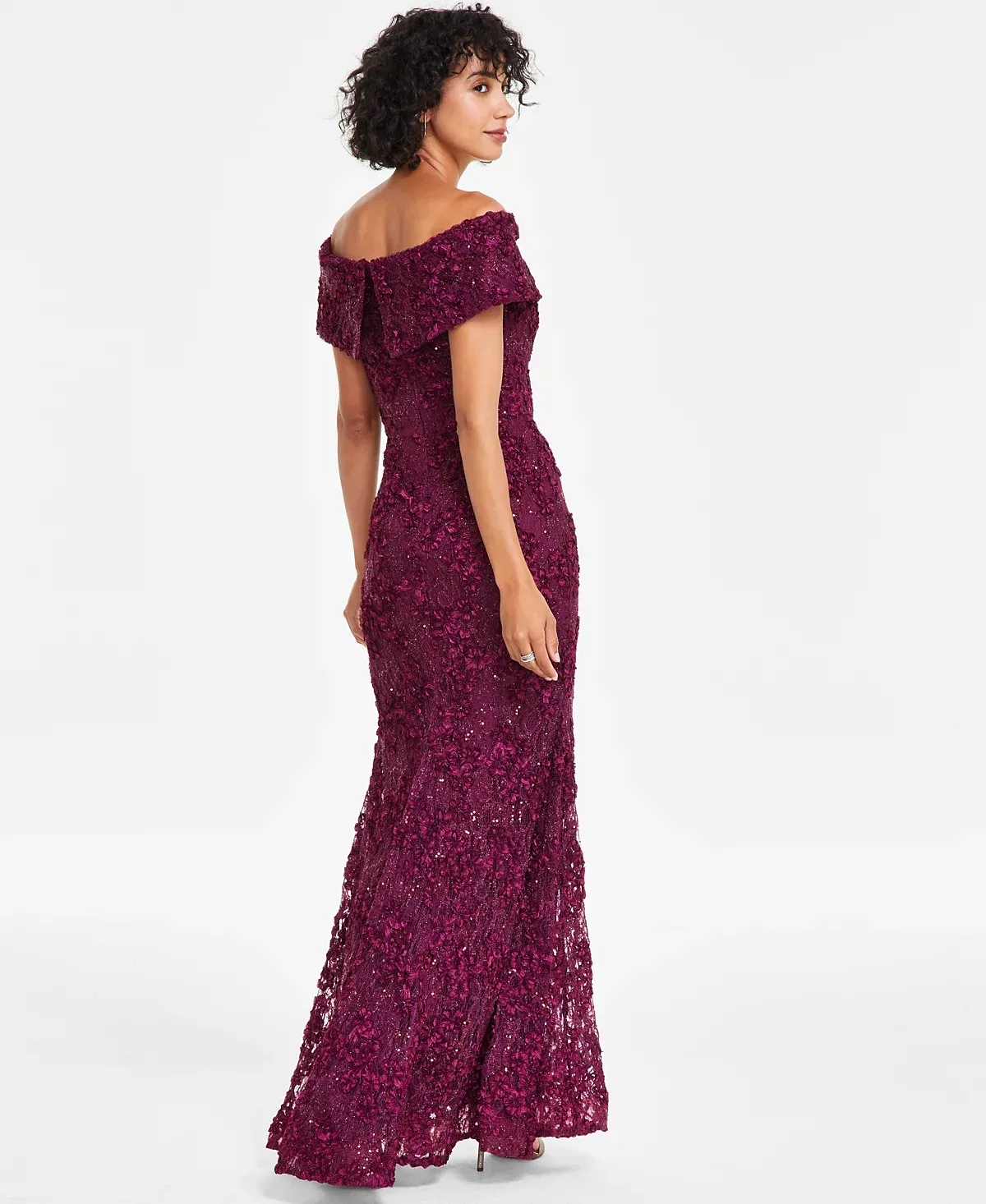 Xscape Evenings "Jill" Off the Shoulder Lace Gown 4618X