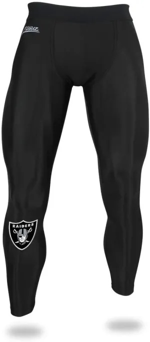 Zubaz NFL Men's Oakland Raiders Active Compression Black Leggings